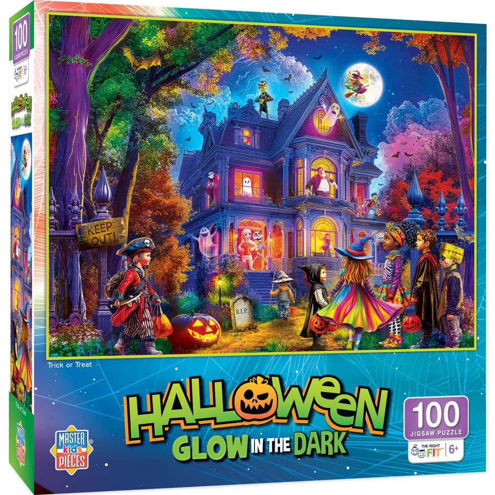 Halloween Glow in the Dark - Trick or Treat 100 Piece Jigsaw Puzzle (ONLINE ORDER ONLY)