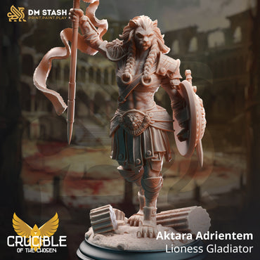 Aktara Adrientem, Lioness Gladiator (Female Leonin Fighter) (Online Order Only)