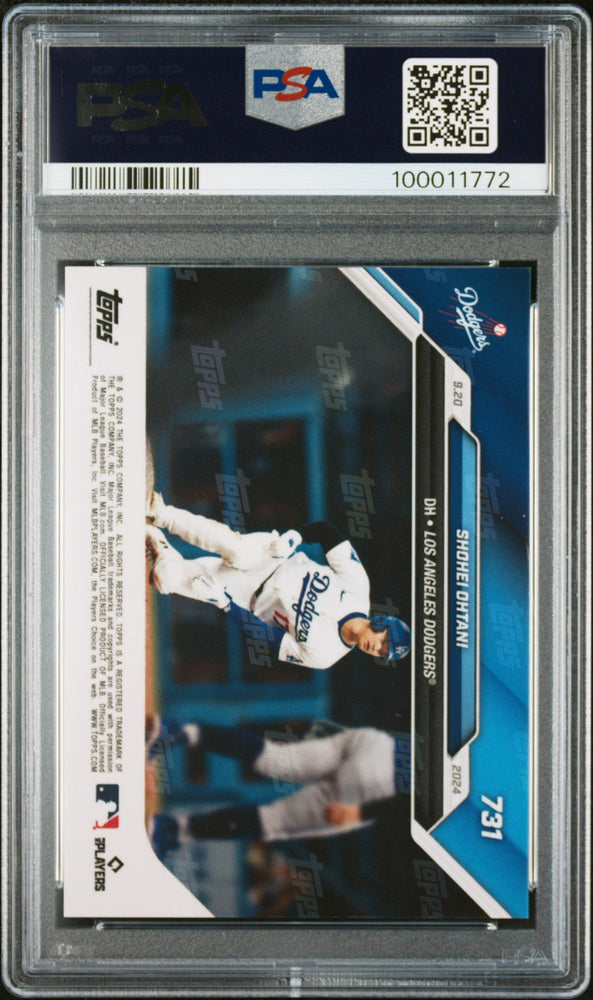 Graded 2024 Topps Now Shohei Ohtani #731 Baseball Card PSA 10 Gem Mint (ONLINE ORDER ONLY)