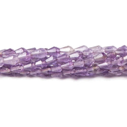 3-5mm Amethyst  Straight Drilled Faceted Tear Drops 13 inch 70 beads (ONLINE ORDER ONLY)