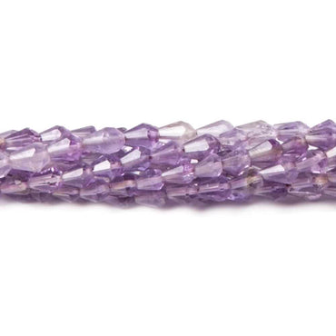 3-5mm Amethyst  Straight Drilled Faceted Tear Drops 13 inch 70 beads (ONLINE ORDER ONLY)