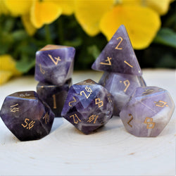 Amethyst Stone Dice Set (ONLINE ORDER ONLY)