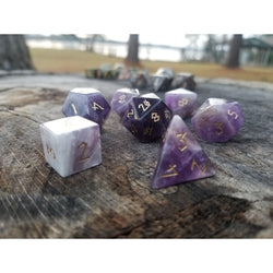 Amethyst Stone Dice Set (ONLINE ORDER ONLY)