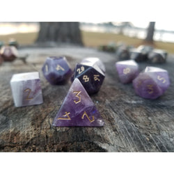 Amethyst Stone Dice Set (ONLINE ORDER ONLY)