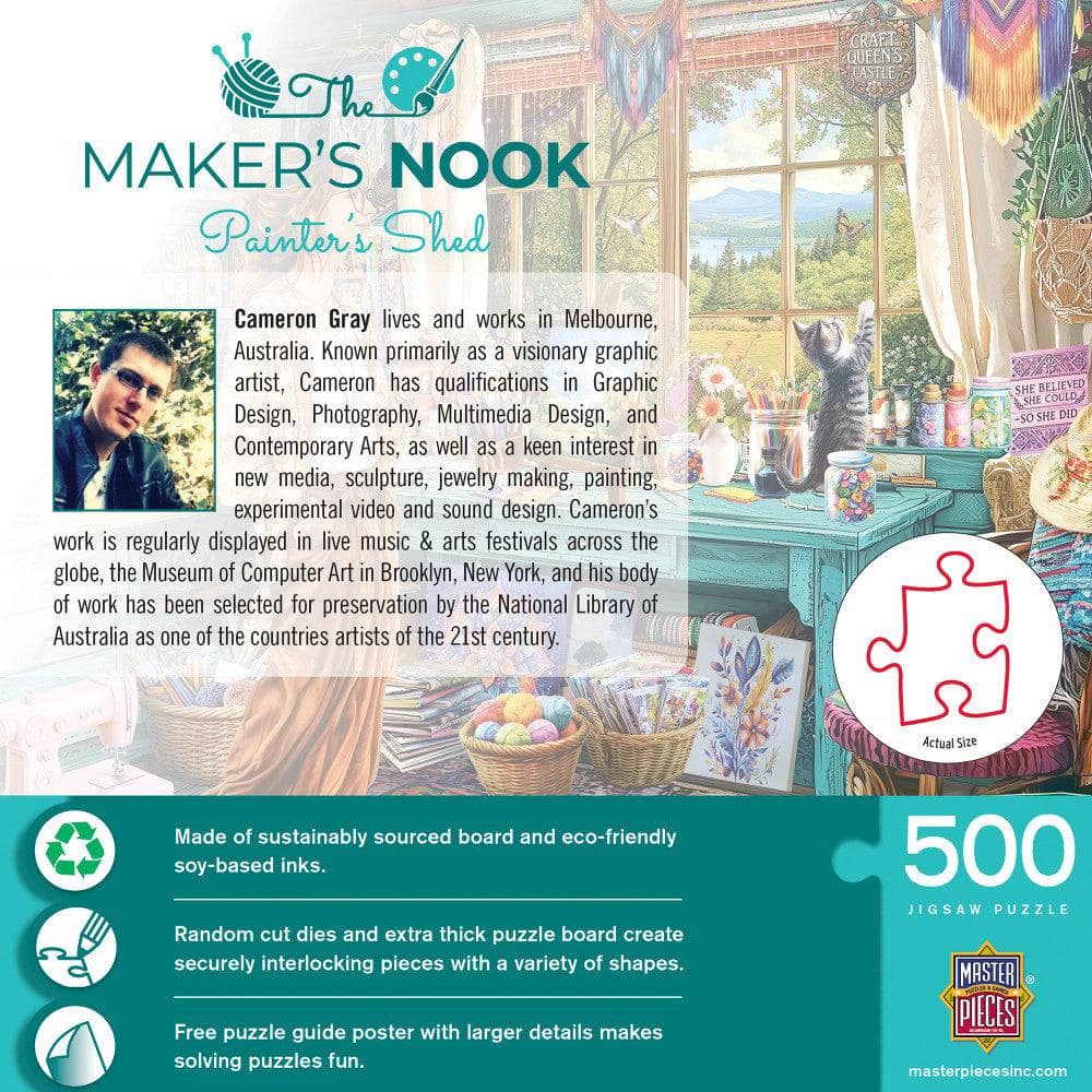 Maker's Nook - Painter's Shed 500 Piece Jigsaw Puzzle