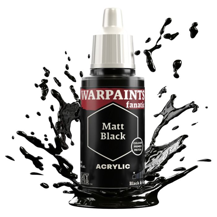 Warpaints Fanatic: Matt Black 18ml (ONLINE ORDER ONLY)