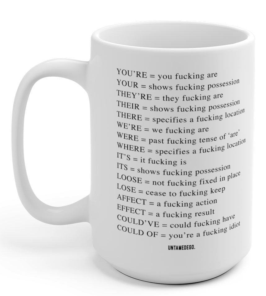 Angry Grammar Mugs