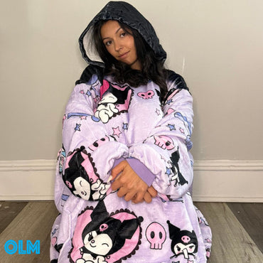 Kuromi Hello Kitty Wearable Blanket Hoodie for Kids & Adults | OLM Toys (ONLINE ORDER ONLY)