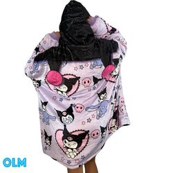 Kuromi Hello Kitty Wearable Blanket Hoodie for Kids & Adults | OLM Toys (ONLINE ORDER ONLY)
