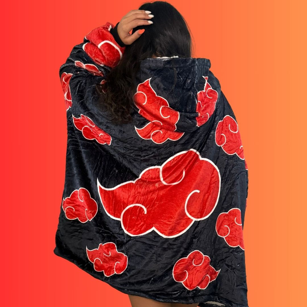 Naruto Itachi Akatsuki Wearable Blanket Hoodie for Kids & Adults | OLM Toys (ONLINE ORDER ONLY)