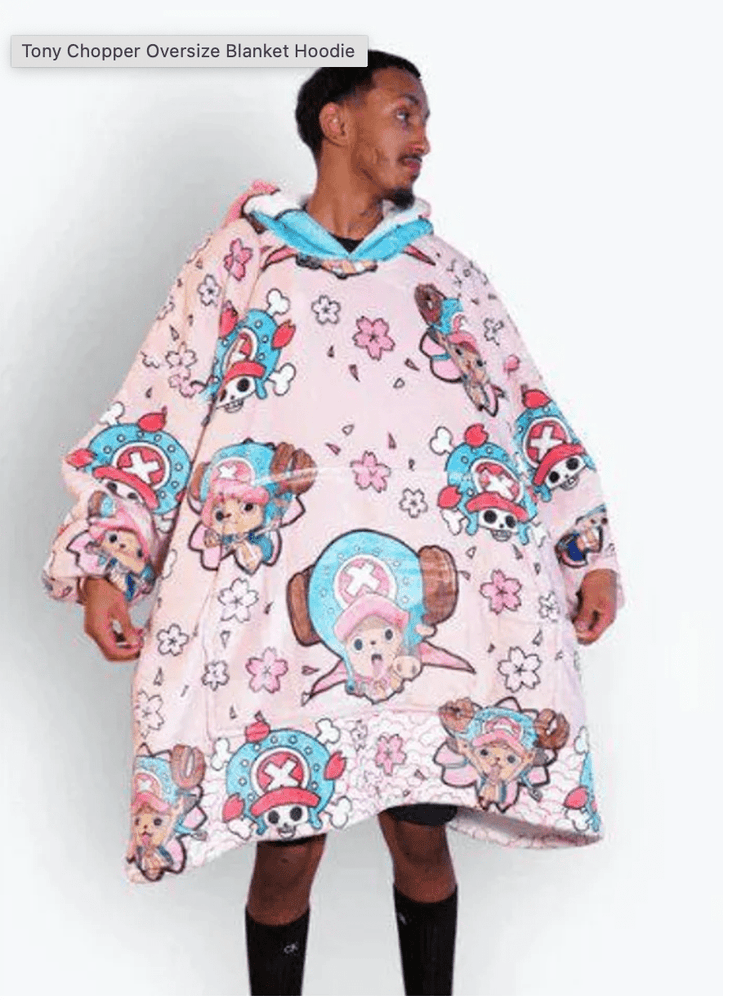Tony Chopper One Piece Wearable Blanket Hoodie for Kids & Adults | OLM Toys (ONLINE ORDER ONLY)