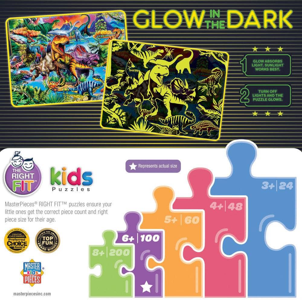Glow in the Dark - King of the Dinos 100 Piece Jigsaw Puzzle (ONLINE ORDER ONLY)