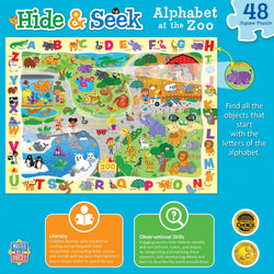 Hide & Seek - Alphabet at the Zoo 48 Piece Jigsaw Puzzle (ONLINE ORDER ONLY)