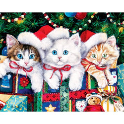 Holiday Puppies & Kitties 4-Pack 100 Piece Jigsaw Puzzles (ONLINE ORDER ONLY)