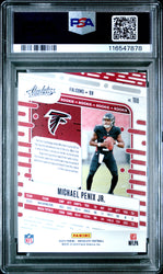 Graded 2024 Panini Absolute Michael Penix Jr #108 Red Squares Rookie RC Football Card PSA 10 Gem Mint (ONLINE ORDER ONLY)