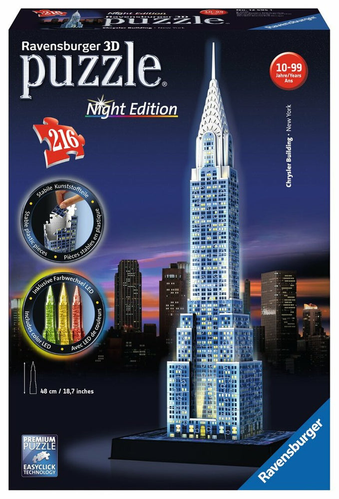 Puzzle: 3D Puzzle - Chrysler Building Night Edition (ONLINE ORDER ONLY)