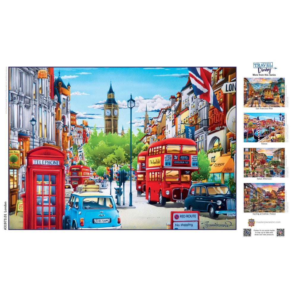Travel Diary - London 500 Piece Jigsaw Puzzle (ONLINE ORDER ONLY)