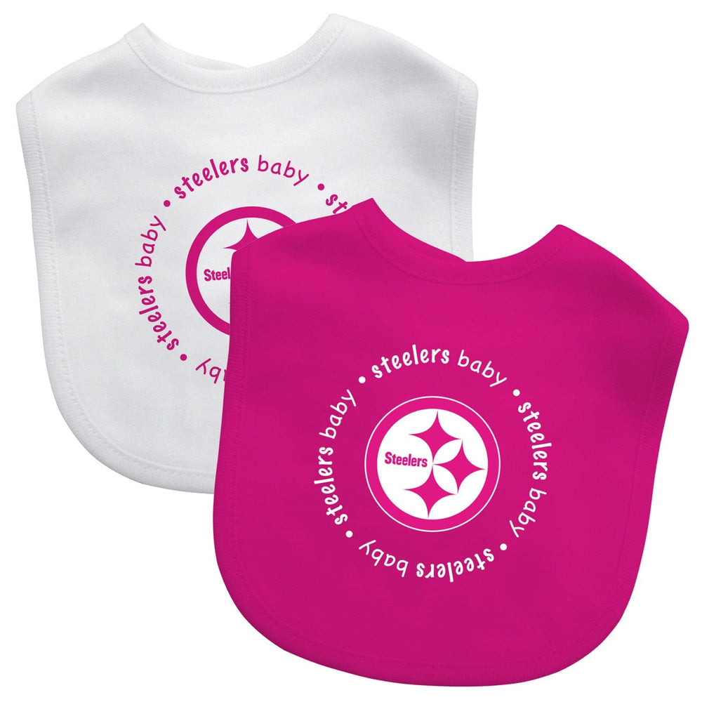 Pittsburgh Steelers - Baby Bibs 2-Pack - Pink (ONLINE ORDER ONLY)