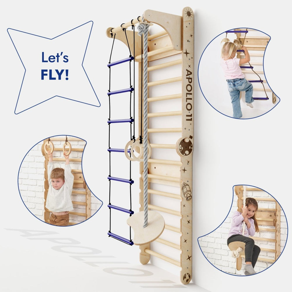 Apollo Swedish Wall / Climbing ladder for Little Austronauts + Moon swing Set + Slide Board (ONLINE ORDER ONLY)