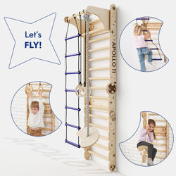 Apollo Swedish Wall / Climbing ladder for Little Austronauts + Moon swing Set + Slide Board (ONLINE ORDER ONLY)