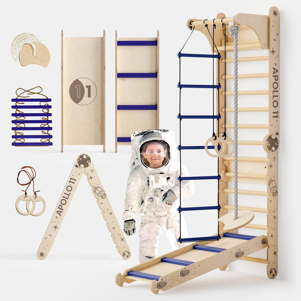 Apollo Swedish Wall / Climbing ladder for Little Austronauts + Moon swing Set + Slide Board (ONLINE ORDER ONLY)