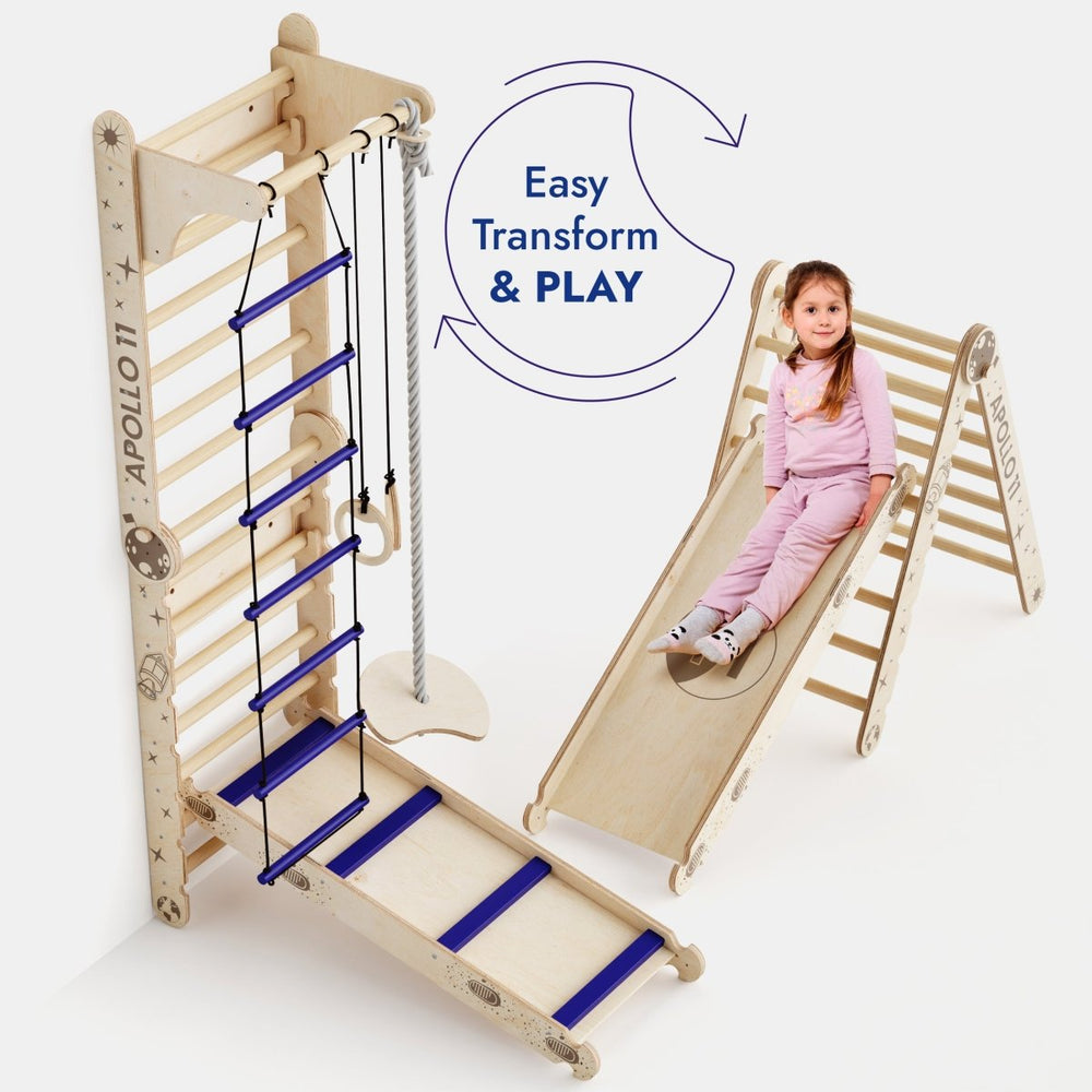 Apollo Swedish Wall / Climbing ladder for Little Austronauts + Moon swing Set + Slide Board (ONLINE ORDER ONLY)