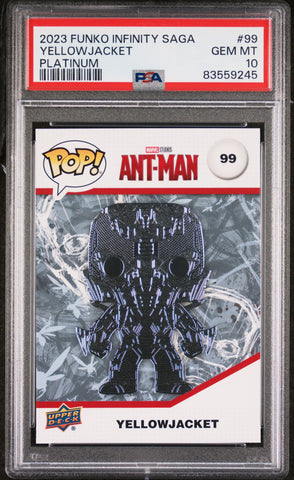 2023 UPPER DECK FUNKO POP MARVEL  YELLOWJACKET PLATINUM #99  PSA 10 (Online Order Only)