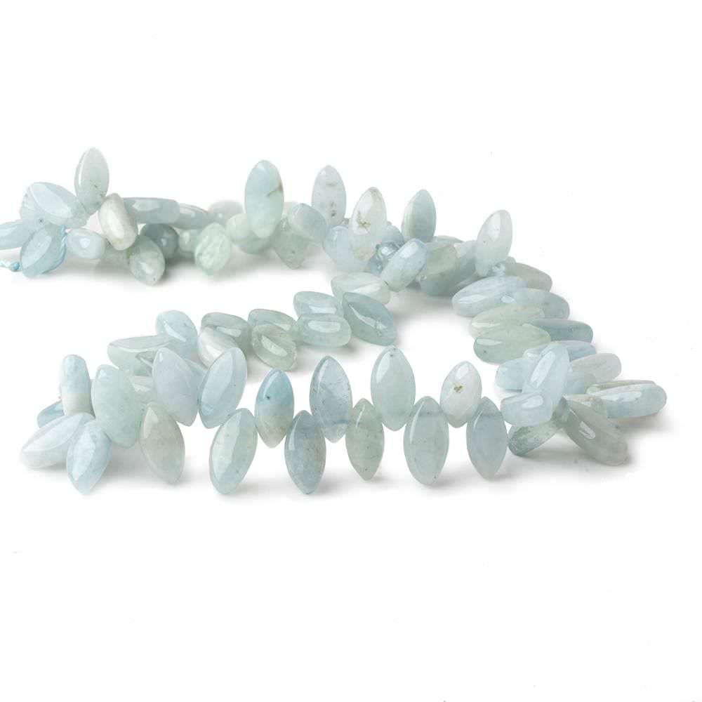 Aquamarine top drilled plain marquise beads 16 inch 86 pieces A (ONLINE ORDER ONLY)