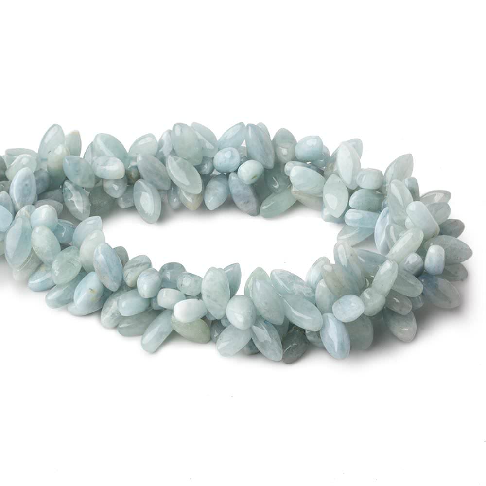 Aquamarine top drilled plain marquise beads 16 inch 86 pieces A (ONLINE ORDER ONLY)