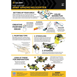U.S. Army - Apache Helicopter Wood Craft & Paint Kit