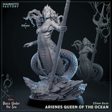 Arienes, Queen of the Ocean (Female Mermaid Noble) (Online Order Only)