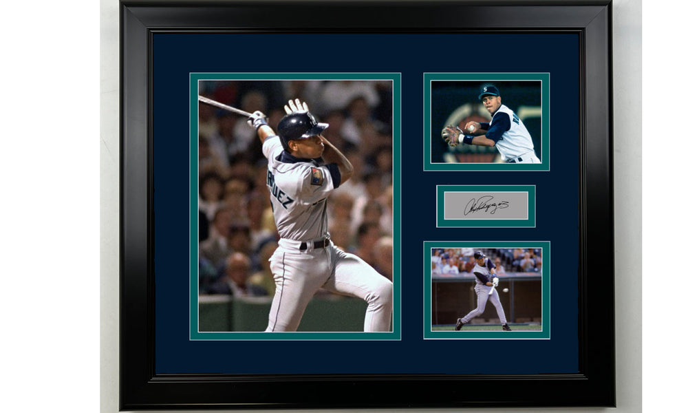 Framed Alex Rodriguez Seattle Mariners Facsimile Laser Engraved Signature Baseball 14x11 3 Photo Collage (ONLINE ORDER ONLY)