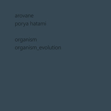 AROVANE + PORYA HATAMI - Organism & Organism_evolution [CD] (ONLINE ORDER ONLY)
