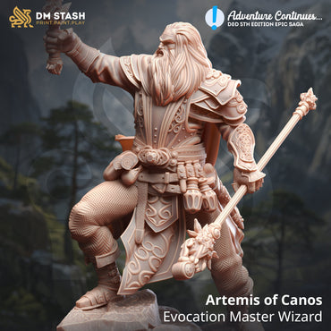 Artemis of Canos, Evocation Master Wizard (Male Human Wizard) (Online Order Only)
