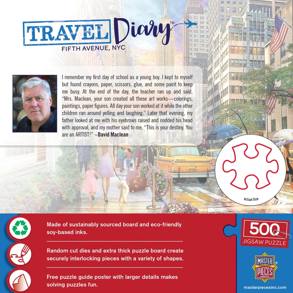 Travel Diary - Fifth Avenue, NYC 500 Piece Jigsaw Puzzle (ONLINE ORDER ONLY)
