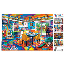 Home Sweet Home - Game Night Central 500 Piece Jigsaw Puzzle (ONLINE ORDER ONLY)