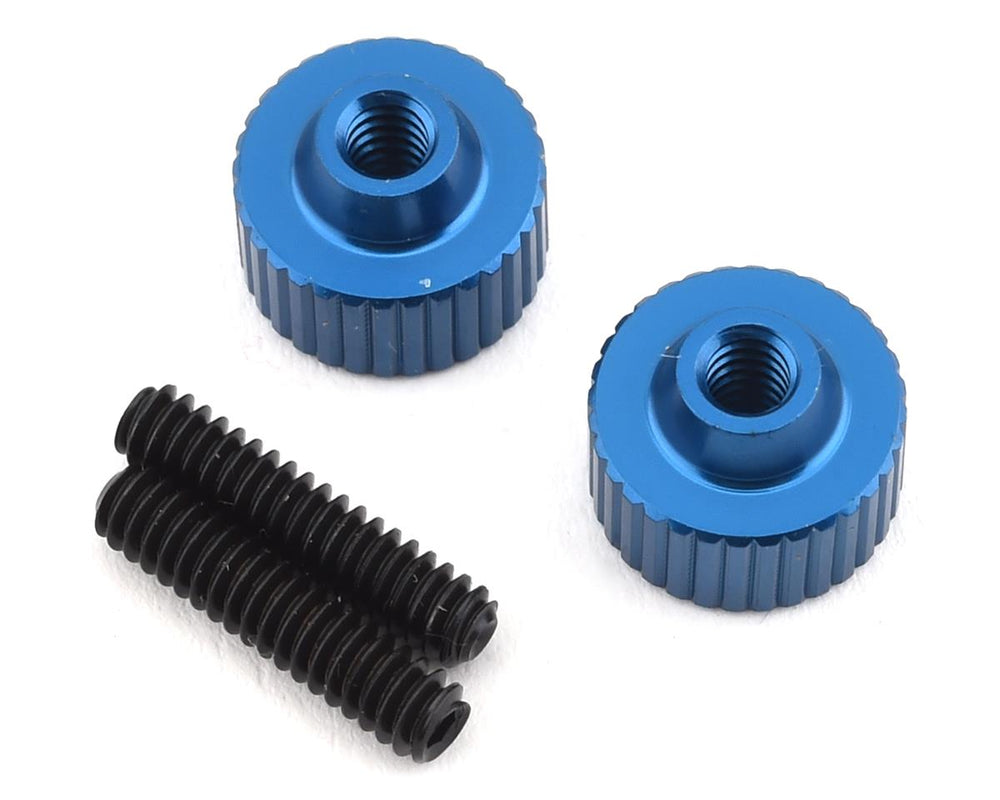 Team Associated Battery Strap Thumbscrews With Set Screws (2) (ONLINE ORDER ONLY)