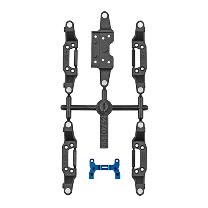 Team Associated RC28R Upper and Lower Front Arm Set – 1/28 Scale Suspension
