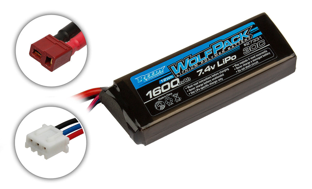 Team Associated Reedy Wolfpack LiPo 1600mAh 30C 7.4V Battery Pack (ONLINE ORDER ONLY)