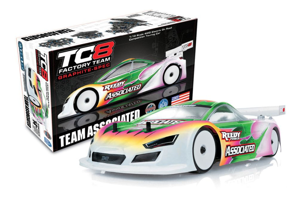 Team Associated RC10 TC8 Graphite-Spec Team Kit 1/10 Scale 4WD On-Road Touring Car - Carbon Fiber Chassis
