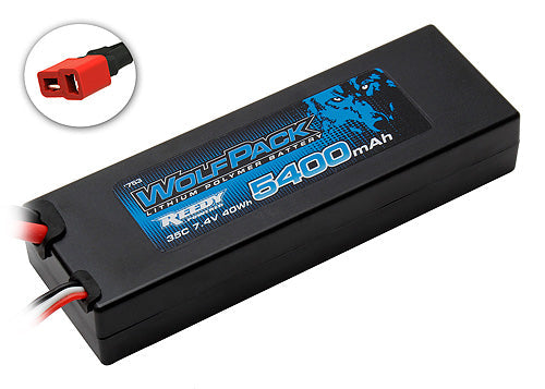 Team Associated WolfPack LiPo 5400mAh 35C 2S 7.4V with T-Plug 753 (ONLINE ORDER ONLY)