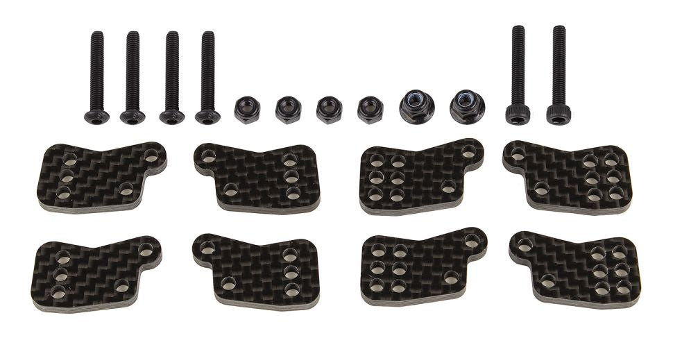 Team Associated RC8B4.1 FT Rear Hub Tower Set, Carbon Fiber, RC8B4.1/RC8B4.1e 81649 (ONLINE ORDER ONLY)