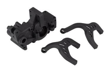 Team Associated RC10B6 FT Laydown Gearbox and Chassis Braces Carbon (ONLINE ORDER ONLY)