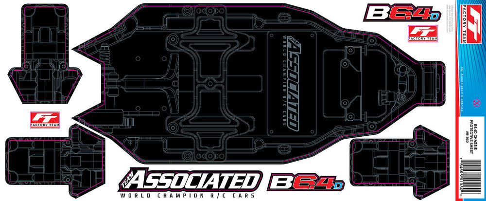 Team Associated RC10B6.4D Factory Team Chassis Protective Sheet Printed (ONLINE ORDER ONLY)