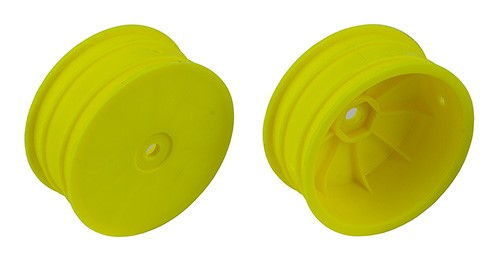 Team Associated 4WD Front Wheels 2.2" 12mm hex +1.5mm fluorescent (ONLINE ORDER ONLY)