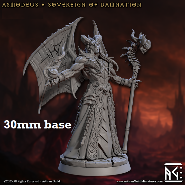Asmodeus, Sovereign of Damnation (Male Tiefling Warlock) (Online Order Only)