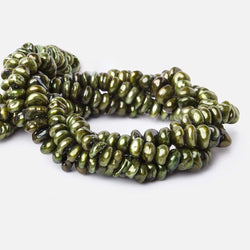 Asparagus Green Center Drill Keshi Freshwater Pearl (ONLINE ORDER ONLY)