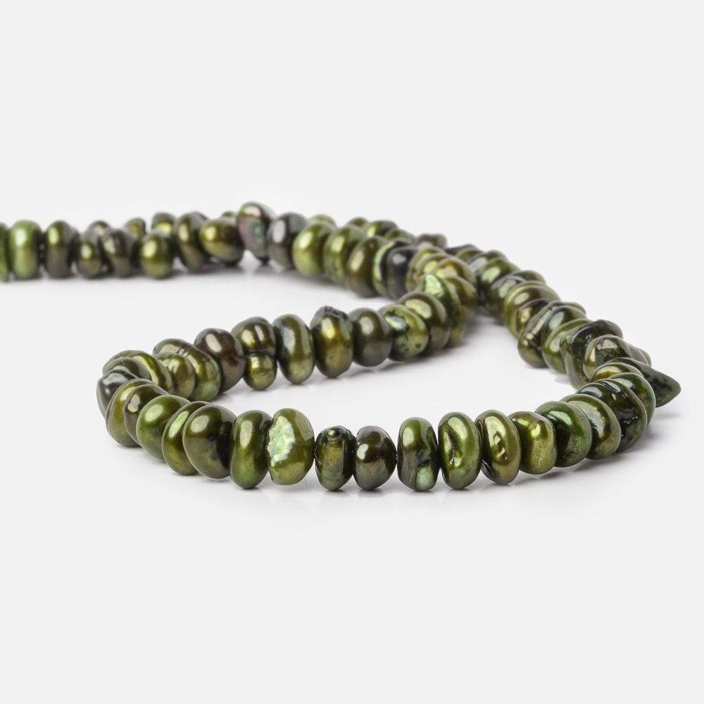 Asparagus Green Center Drill Keshi Freshwater Pearl (ONLINE ORDER ONLY)