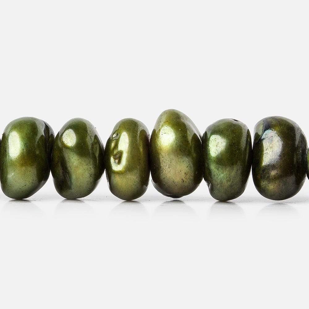 Asparagus Green Center Drill Keshi Freshwater Pearl (ONLINE ORDER ONLY)