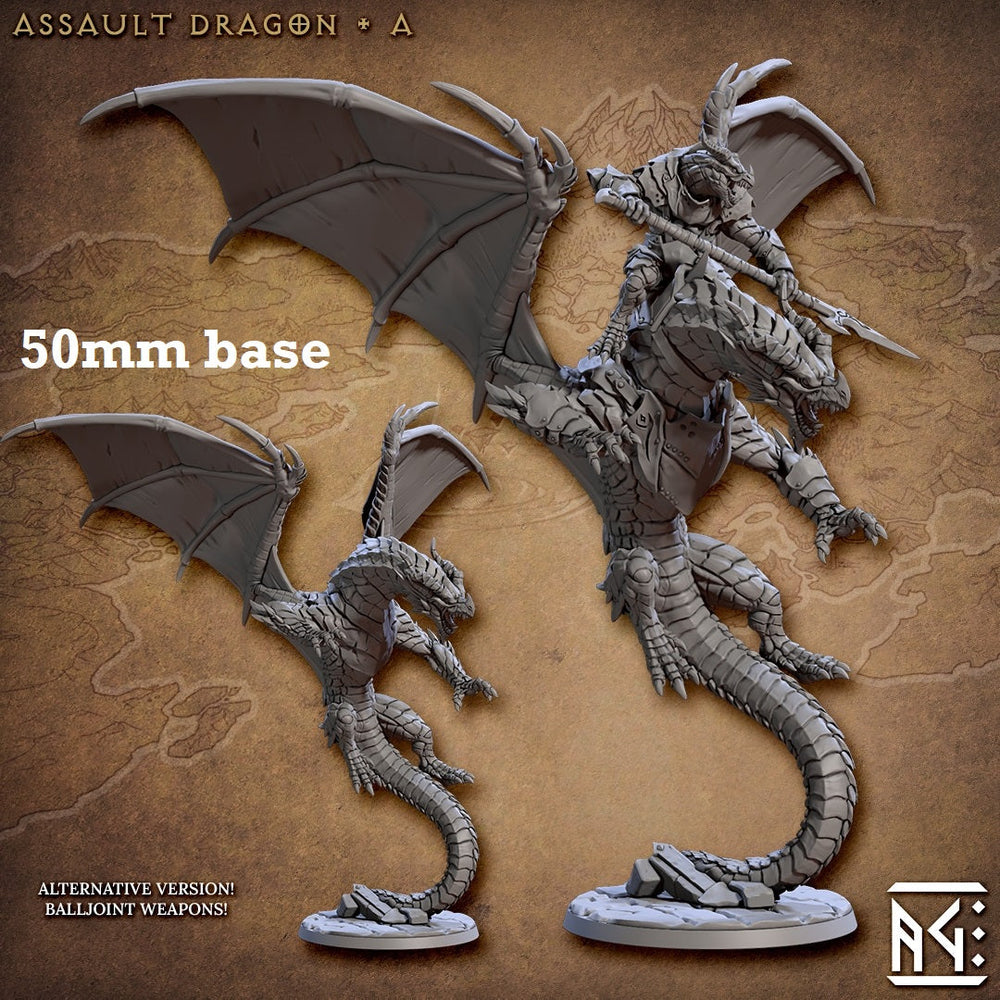 Assault Dragon: Sculpt A (Wild or Mounted Dragonrider Cavalry Unit) (Online Order Only)